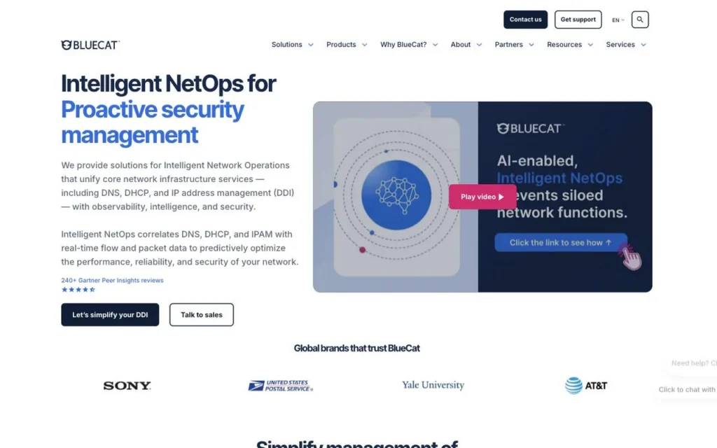 BlueCat Networks website